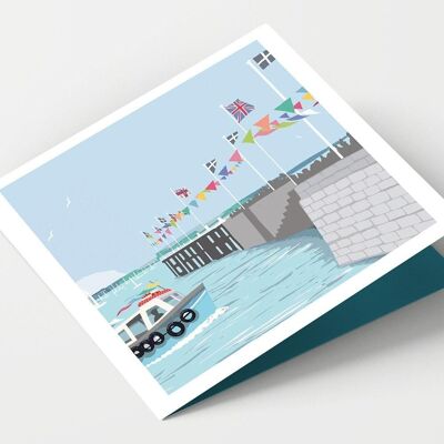 Falmouth Pier Cornwall Card - Pack of 4 Cards