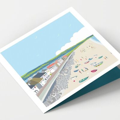 Slapton Sands Devon Card - Paquete de 4 tarjetas
