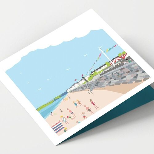 Exmouth beach Devon  Card - Pack of 4 Cards