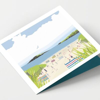 Carte Bantham Beach Devon - Paquet de 4 Cartes