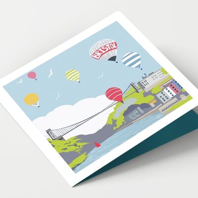 Bristol Clifton Hängebrücke Somereset Card - Packung mit 4 Karten