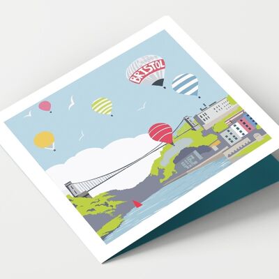 Bristol Clifton Suspension Bridge Somereset Card - Paquete de 4 tarjetas