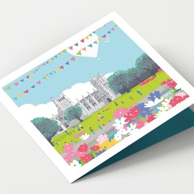 Bristol College Green et Cathedral - Paquet de 4 Cartes