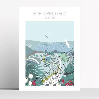 Eden Winter Cornwall - A3 - gerahmt
