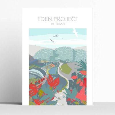 Eden Autumn Cornwall - A5 - framed