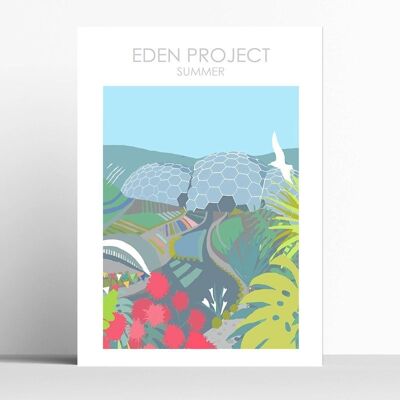 Eden Summer Cornwall - A3 - gerahmt
