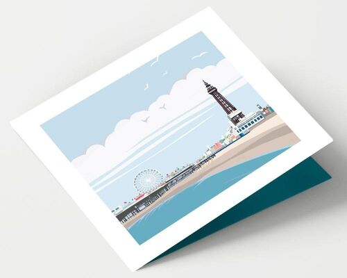 Blackpool Pier Card - Pack of 4 Cards