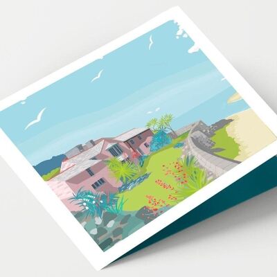 Bude - Pink House - Pack of 4 Cards