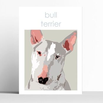 Bull Terrier Print - A2 - encadré