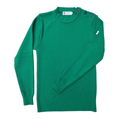 Maglione marinaio "Petit Erquy" 50% Lana Verde brillante