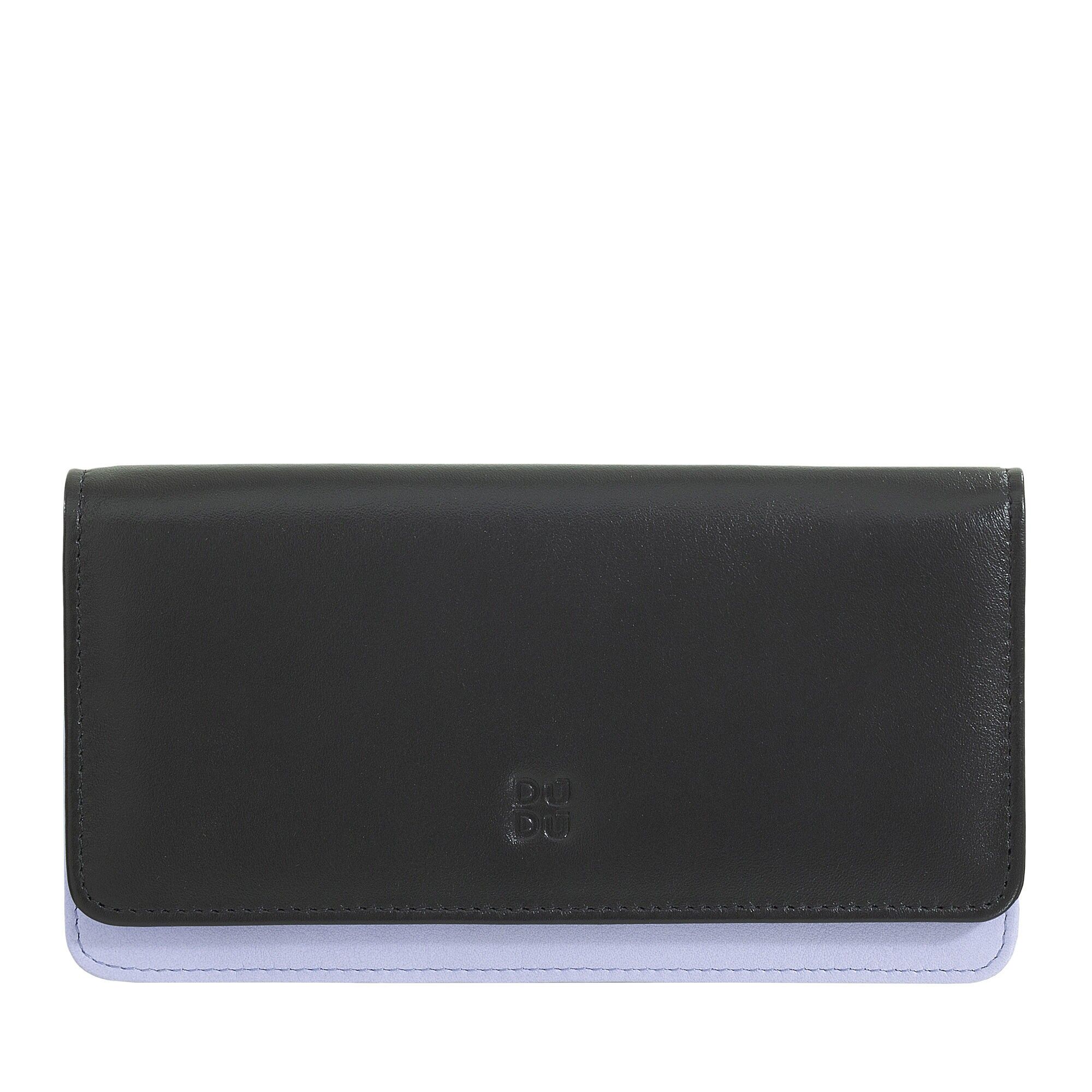 Portafoglio in pelle da donna Dudu con porta carte di credito color lavanda