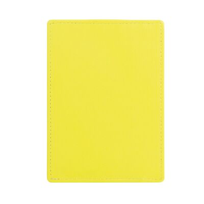 Dudu Unisex Leather Credit Card Holder Slim Citrus yellow