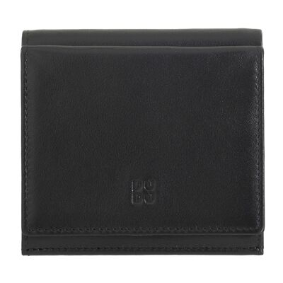 Dudu Small Leather Wallet With Coin Purse Black Pop