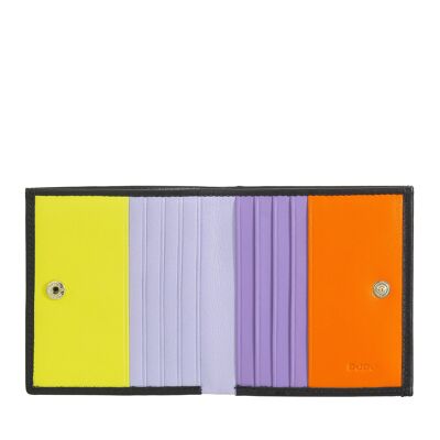 Portafoglio piccolo en peau Dudu avec portamonete, colore nero pop