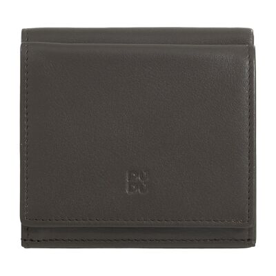 Dudu Small Leather Wallet With Coin Purse Coffee brown
