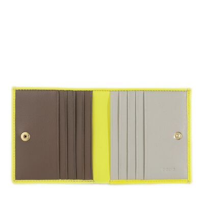 Portafoglio piccolo en pelle Dudu avec portamonete giallo agrumi