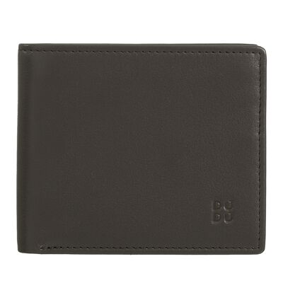 Dudu Small Men'S Leather Wallet Id Windows Coffee brown