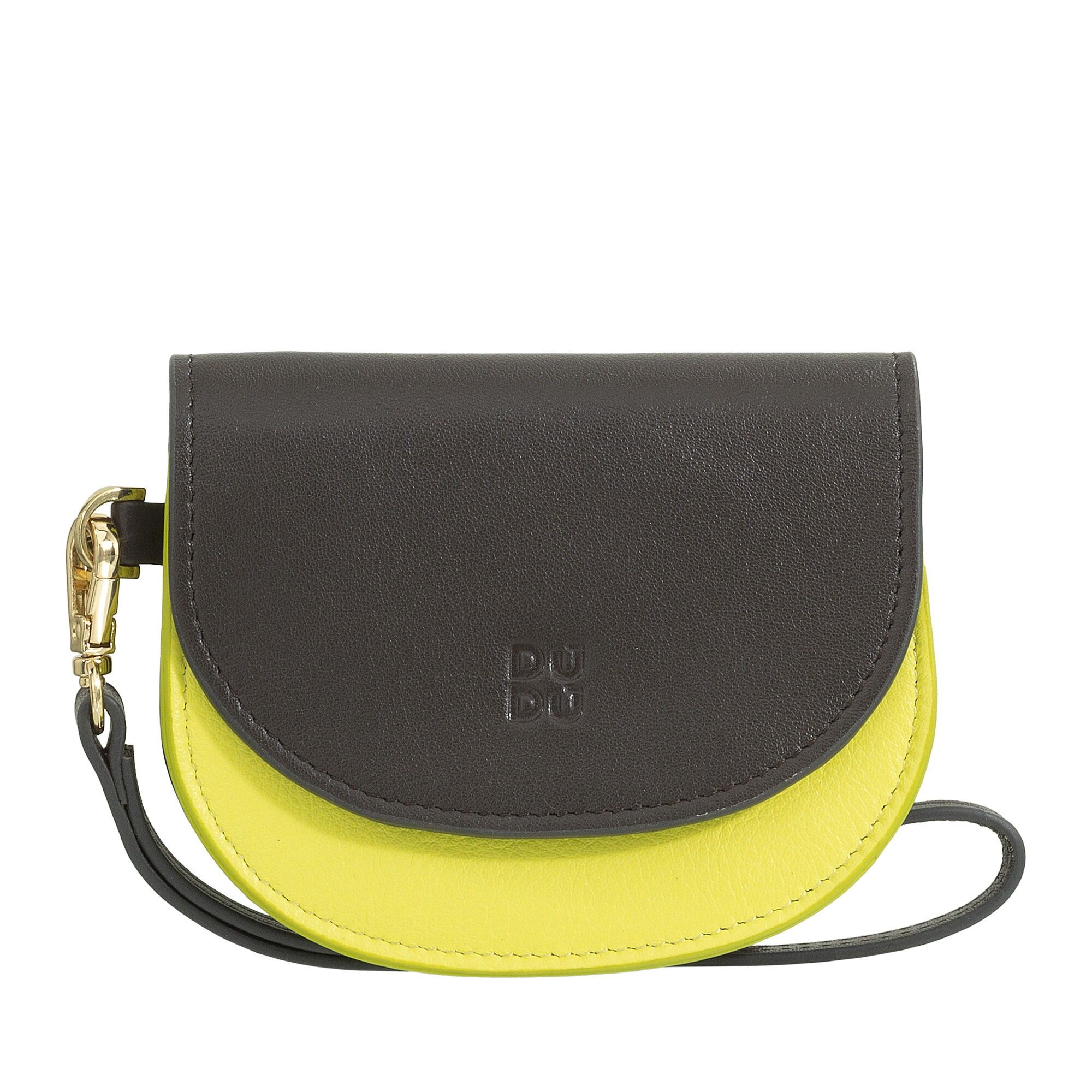 Portafoglio da polso in pelle da donna Dudu, marrone caffè