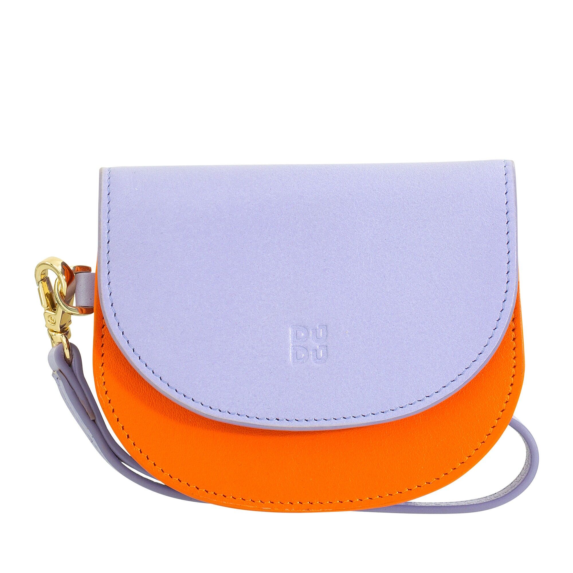 Portafoglio da polso in pelle Dudu da donna, colore lilla provenzale