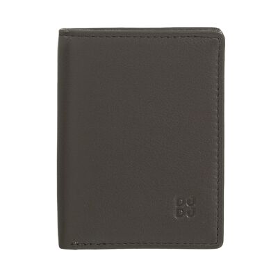 Dudu Small Leather Men'S Rfid Wallet Bifold Coffee brown