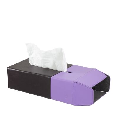 Dudu Tissue Box Holder in Genuine Leather Dk Burgundy