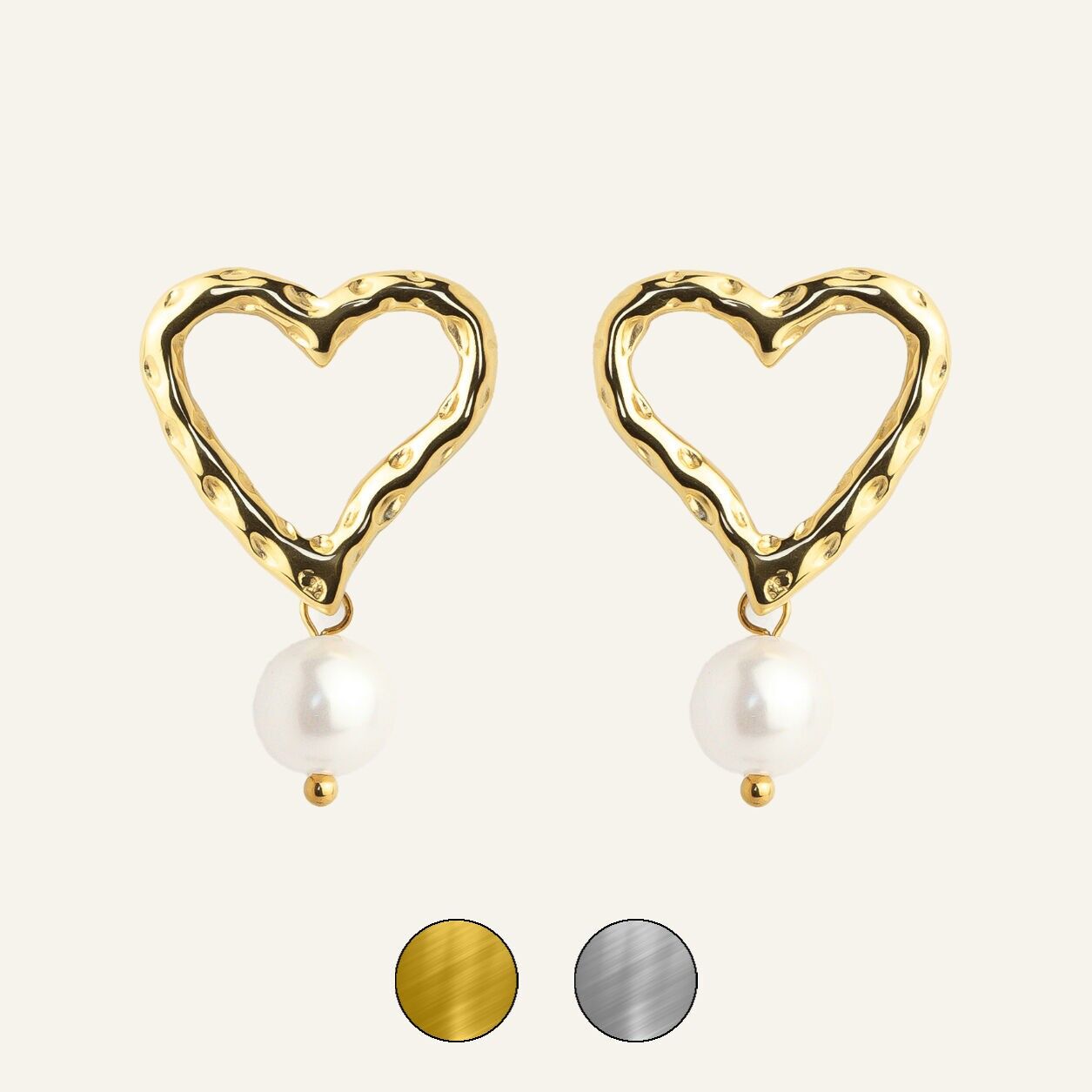 Orecchini cuore Perla