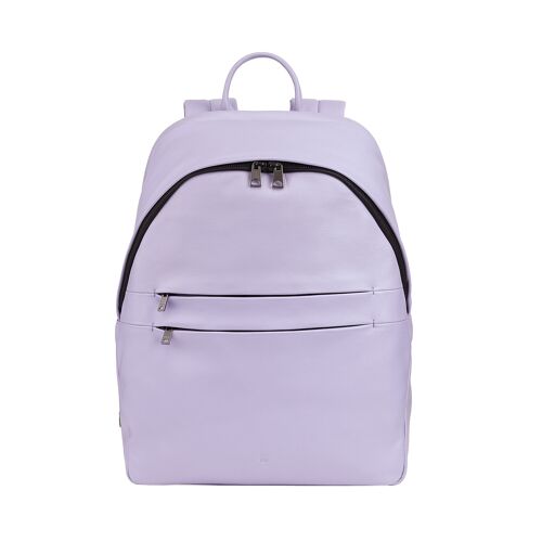 Zaino da viaggio in pelle Dudu per laptop, colore lilla provenzale