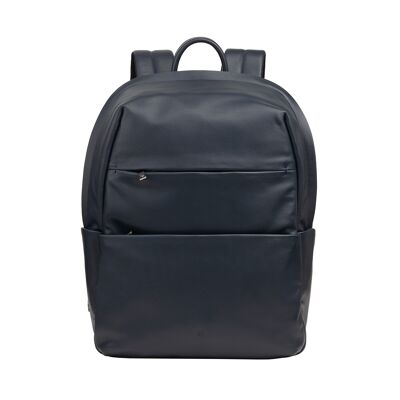 Zaino da viaggio in pelle Dudu per notebook, blu navy