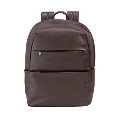 Zaino da viaggio in pelle Dudu per notebook, colore marrone caffè