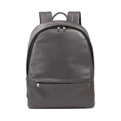Zaino da viaggio in pelle Dudu per laptop e PC, grigio