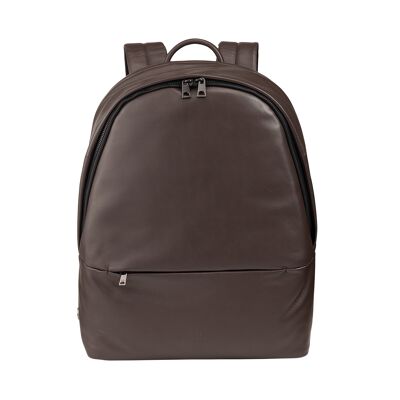Zaino da viaggio in pelle Dudu per laptop e PC, colore marrone caffè