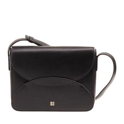 Borsa a tracolla piccola in pelle Dudu da donna, nera