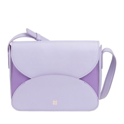 Borsa a tracolla piccola in pelle Dudu da donna, colore lilla