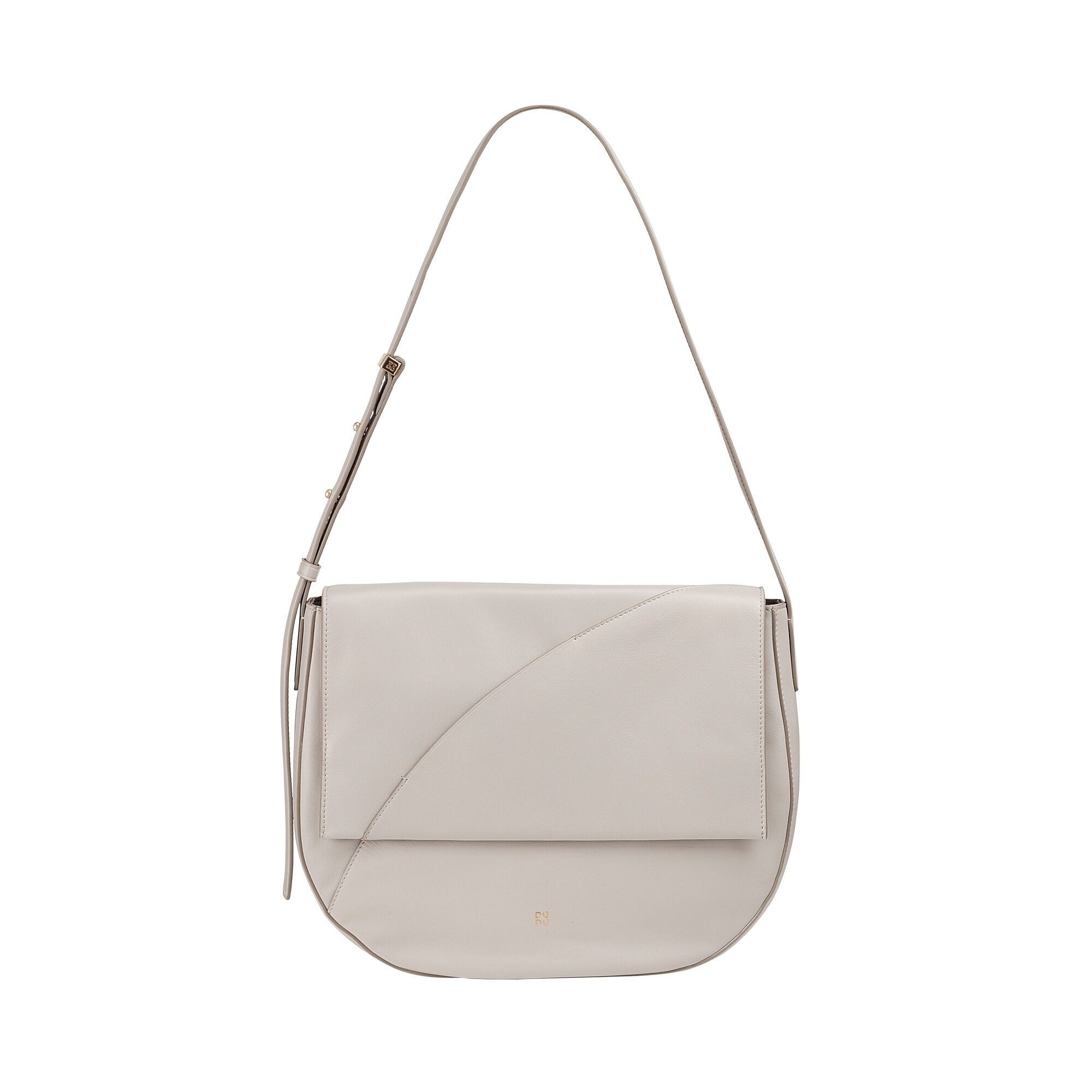 Borsa a tracolla in pelle da donna Dudu grigio perla