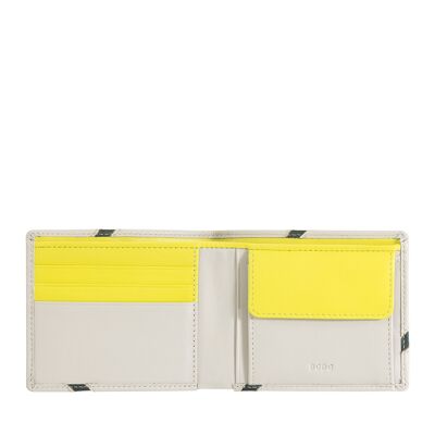 Dudu Small Men'S Leather Tennis Wallet Coin Purse Pearl grey