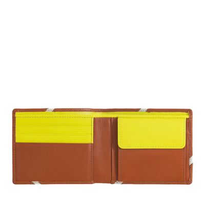 Dudu Small Men'S Leather Tennis Wallet Coin Purse Cinnamon