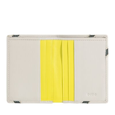 Dudu Small Leather Men'S Tennis Wallet Bifold Pearl grey
