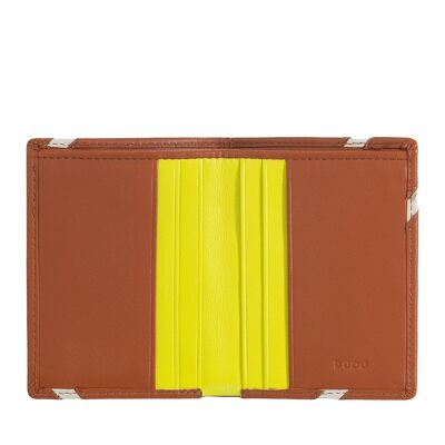 Dudu Small Leather Men'S Rfid Tennis Wallet Bifold Cinnamon