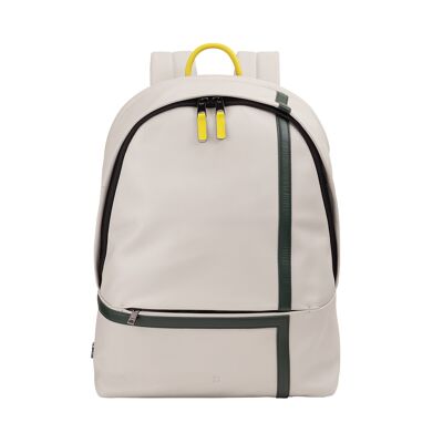 Zaino da viaggio in pelle Dudu per laptop e PC, da tennis, grigio perla