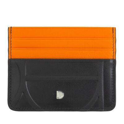 Porta carte di credito Dudu piccolo multicolore nero_arancione