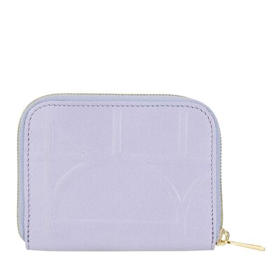 Dudu Small Leather Coin Purse Zipper Lilac_orange