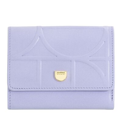 Portafoglio piccolo in pelle Dudu per donna Lilac_orange
