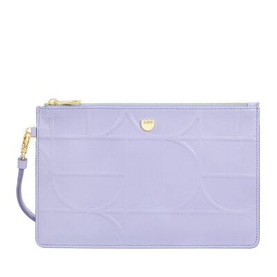 Bourse de polissage grande en peau Dudu Lilac_orange