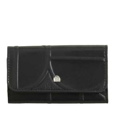 Portachiavi en peau Dudu con 6 ganci Nero_blu pastello
