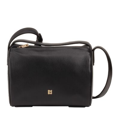 Borsa a tracolla piccola in pelle da donna Dudu, nera_nude