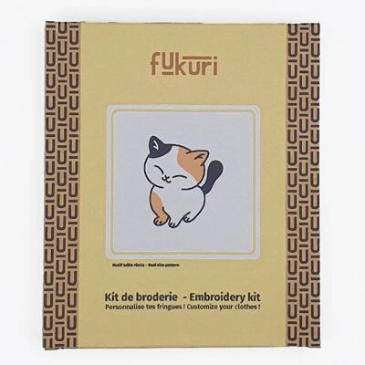 Kit de bordado - Gato Kawaii