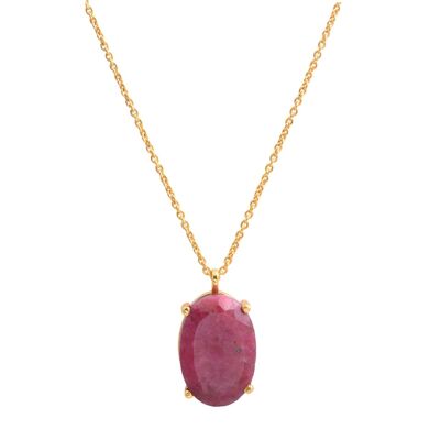 Luzia Ruby Rhodonite Pendant