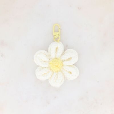 Porte-clé - fleur au crochet fait-main