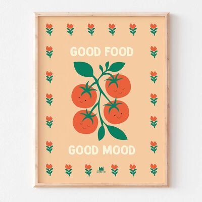 Poster - Good food Good mood (30 x 40 cm)