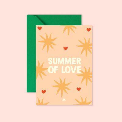 Carte "décoration" - Summer of love (avec enveloppe)